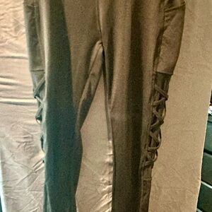 POP Fit Black Leggings with Crisscross Side Design